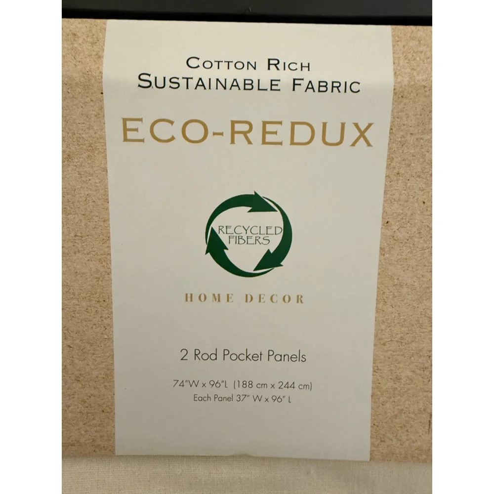 ECO-REDUX Beige Home Decor Curtains & Drapes One Size
